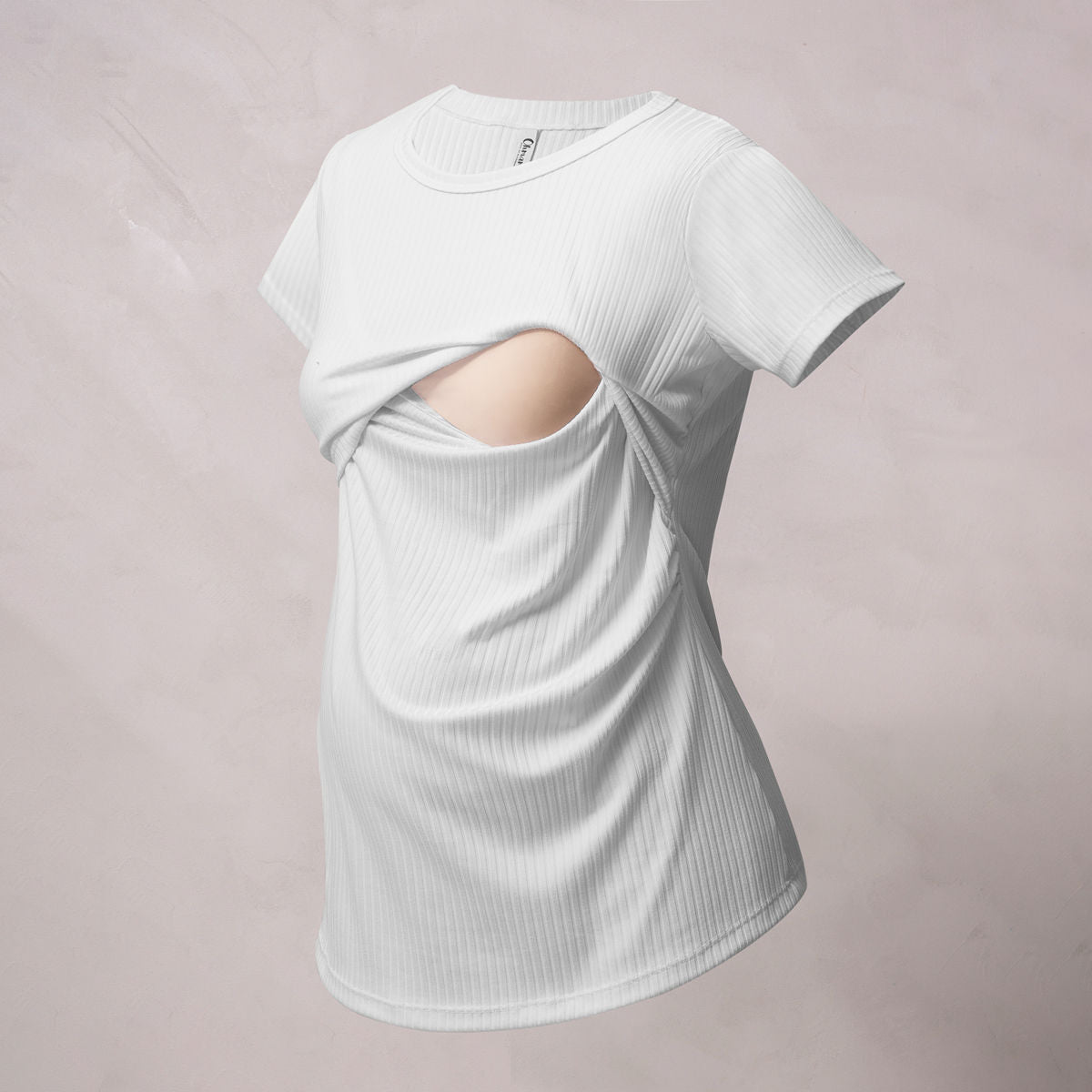 Pijama de maternidad y lactancia Jogger – algodón suave y apertura discreta | Gris claro + Negra - Ohmamá Ropa de Maternidad