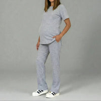 Set de maternidad: pantalón Rib cintura alta y blusa stretch – ajuste cómodo - Ohmamá Ropa de Maternidad