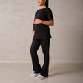 Set de maternidad: pantalón Rib cintura alta y blusa stretch – ajuste cómodo