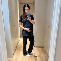 Set Pantalón y Blusa Materna RIB espaciado Ohm - Ohmamá Ropa de Maternidad