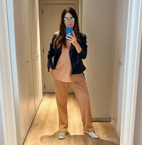 Set Pantalón y Blusa Materna RIB espaciado Ohm - Ohmamá Ropa de Maternidad
