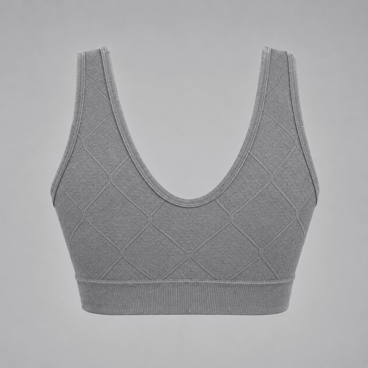 espalda top de lactancia gris