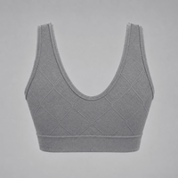 espalda top de lactancia gris