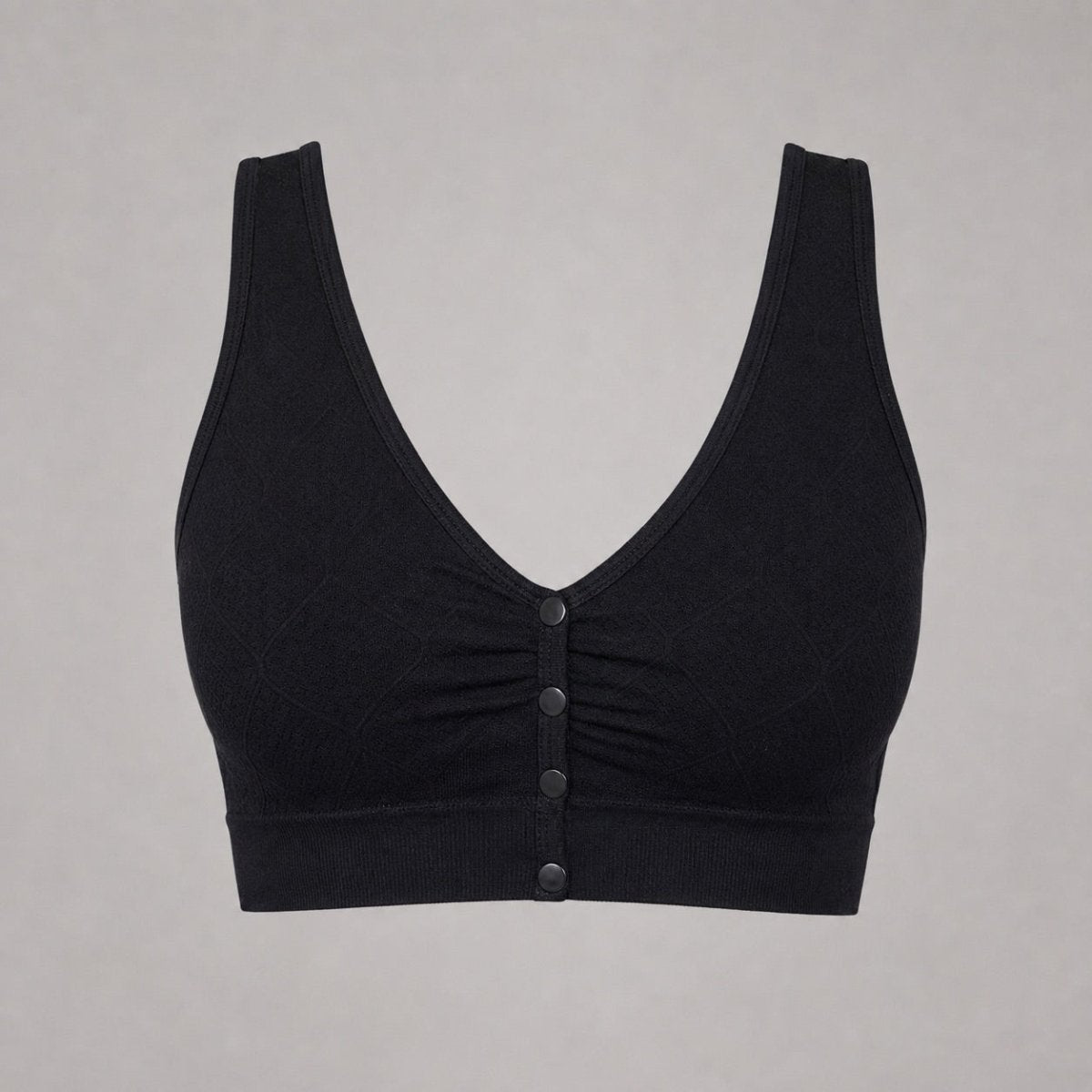 Top Lactancia con botones frontales-negro - Ohmamá Ropa de Maternidad
