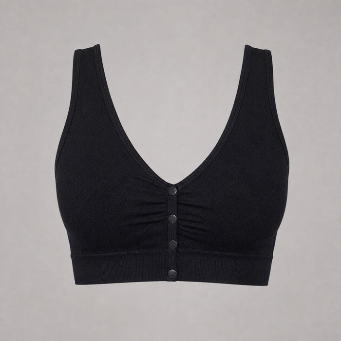 Top Lactancia con botones frontales-negro - Ohmamá Ropa de Maternidad