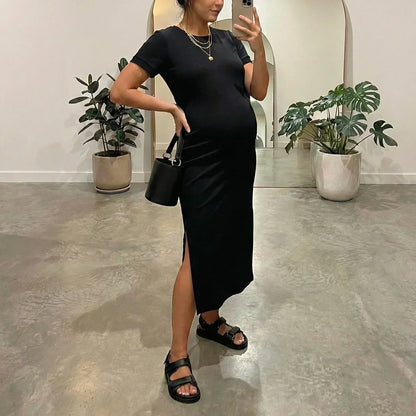 vestido Materno manga corta negro 