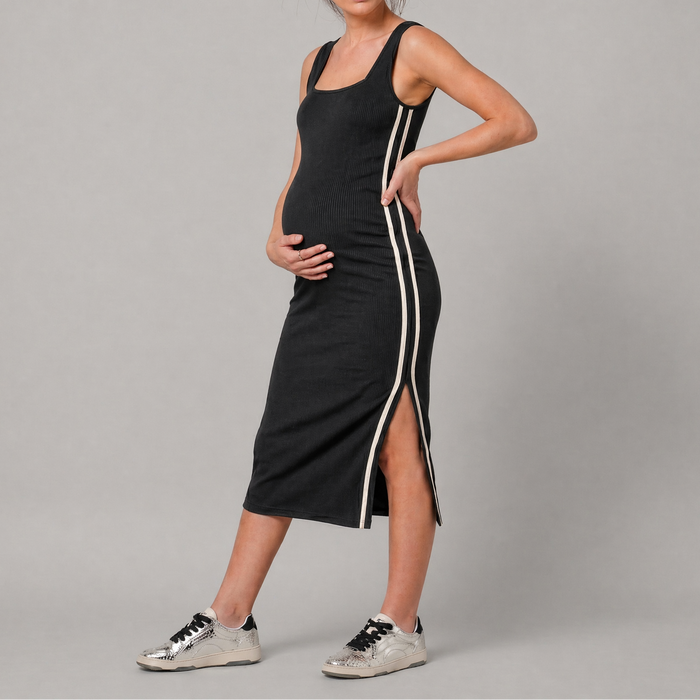 Vestido Materno raya deportiva ohmamá