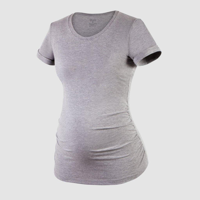 Camiseta de Embarazo Premium Pliegues Laterales Ohm - Ohmamá Ropa de Maternidad