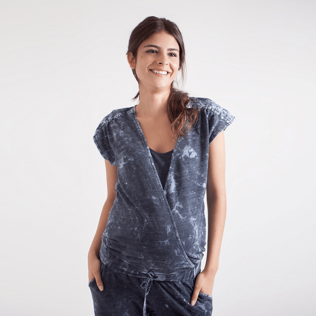 Enterizo Materno Moderno, Índigo - Ohmamá Ropa de Maternidad