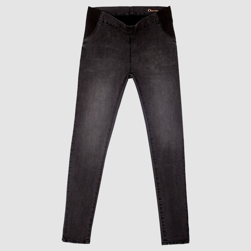 Jeans Materno, Jegging Gris Oscuro - Ohmamá Ropa de Maternidad