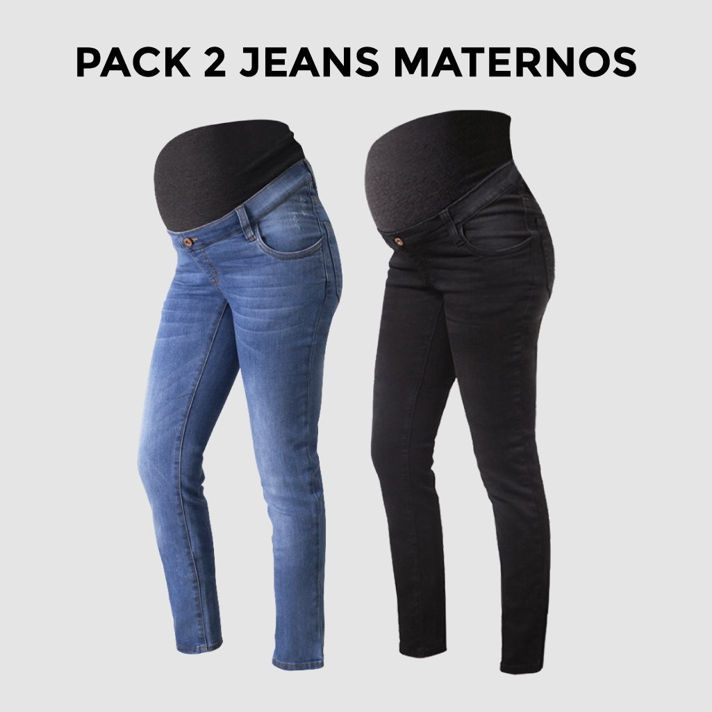 esposa músico Ser amado Pack 2 Jeans para Embarazadas OC Ohm – Ohmamá Ropa de Maternidad