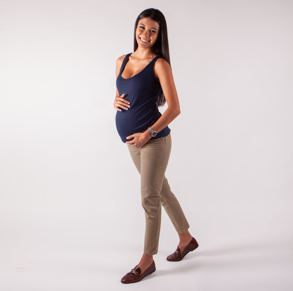 Pantalón Materno Casual - Sistema Evolutivo, Drill Ohm - Ohmamá Ropa de Maternidad