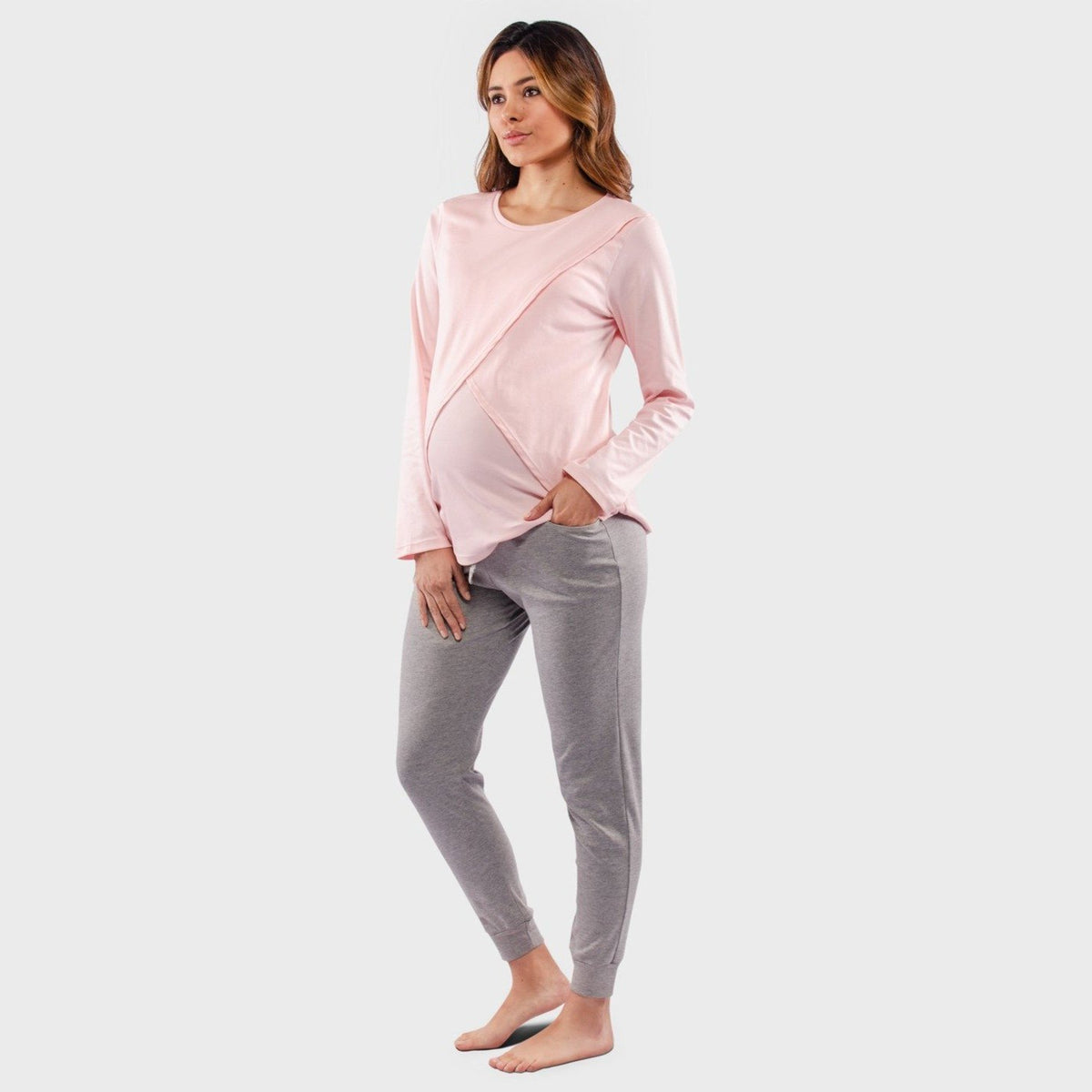 Pijama de Embarazo y Lactancia Premium, Jogger Ohm - Ohmamá Ropa de Maternidad