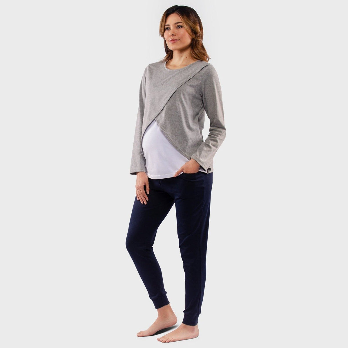 Pijama de Embarazo y Lactancia Premium, Jogger Ohm – Ohmamá Ropa de  Maternidad