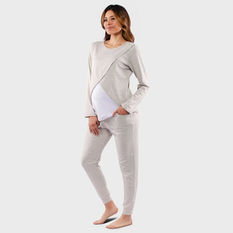 Pijama de Embarazo y Lactancia Premium, Ohm Ohmamá de Maternidad
