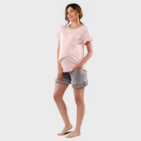 Pijama de Maternidad Lactancia Premium, Short Ohm - Ohmamá Ropa de Maternidad