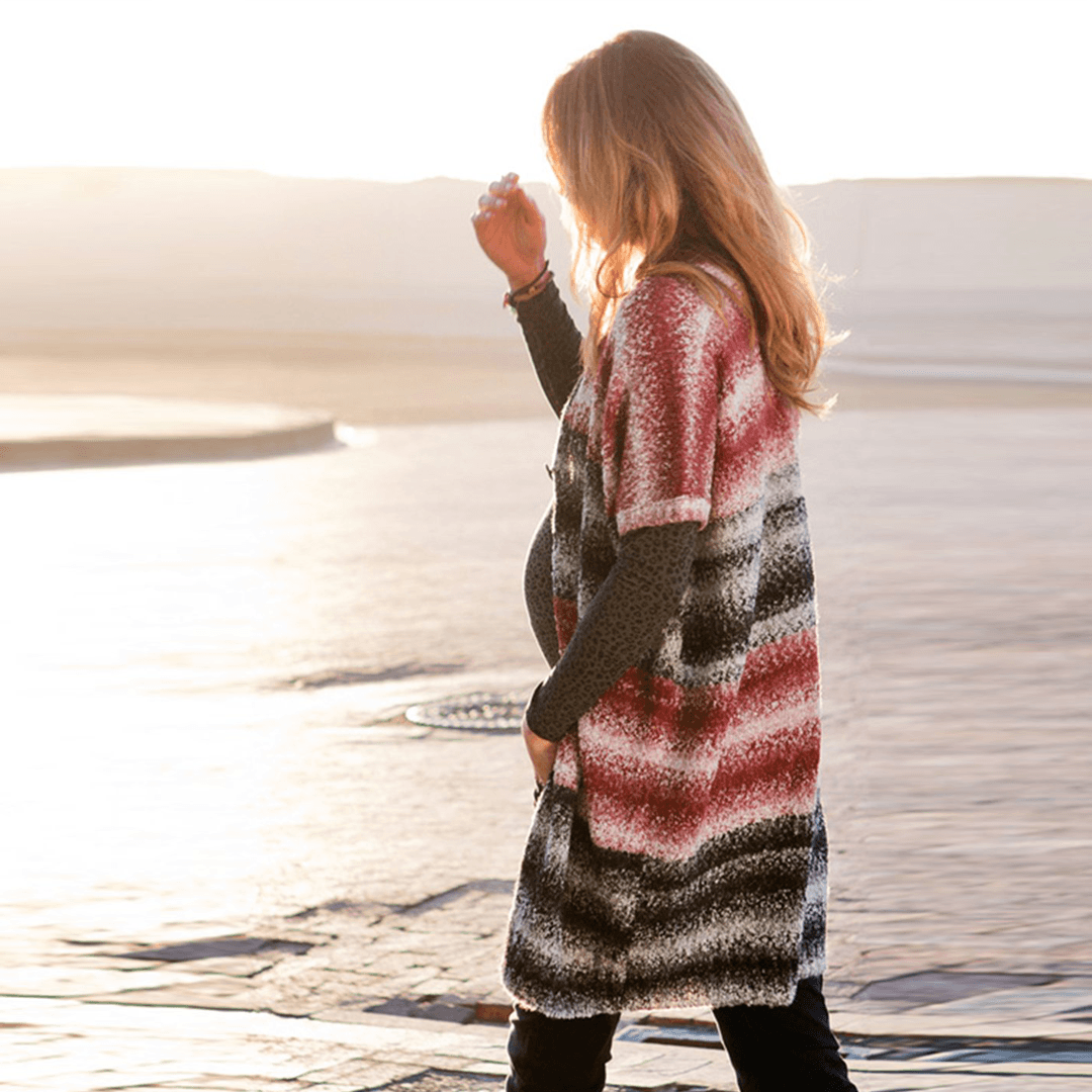 Saco de Maternidad Largo, Melange - Ohmamá Ropa de Maternidad