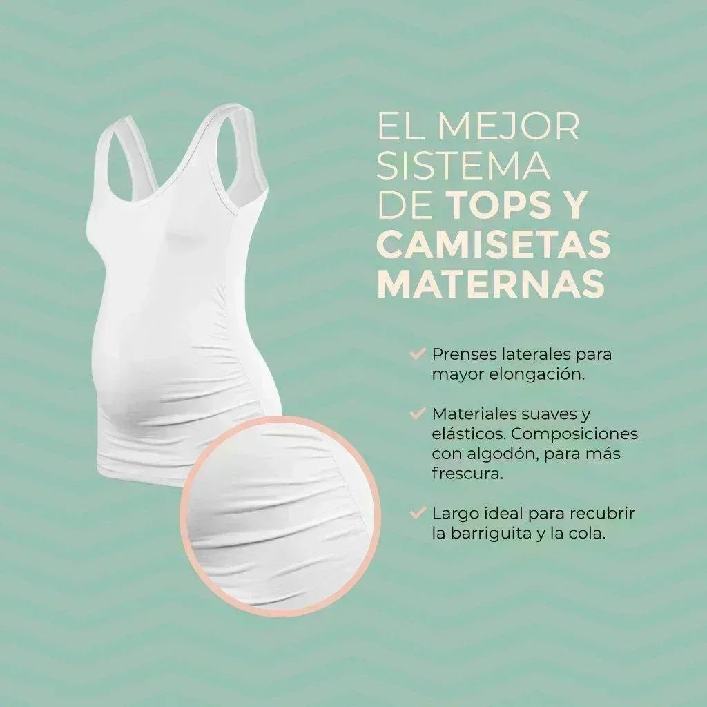 detalle pliegues laterales top maternidad corazón rayas