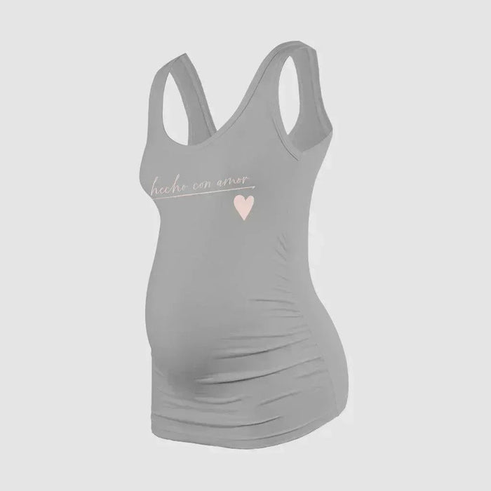 top maternidad estampado hecho con amor