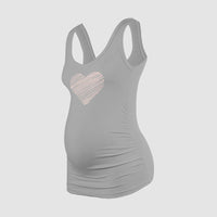 Top Estampado Materno - Corazón Rayas - Pliegues Laterales Ohm - Ohmamá Ropa de Maternidad