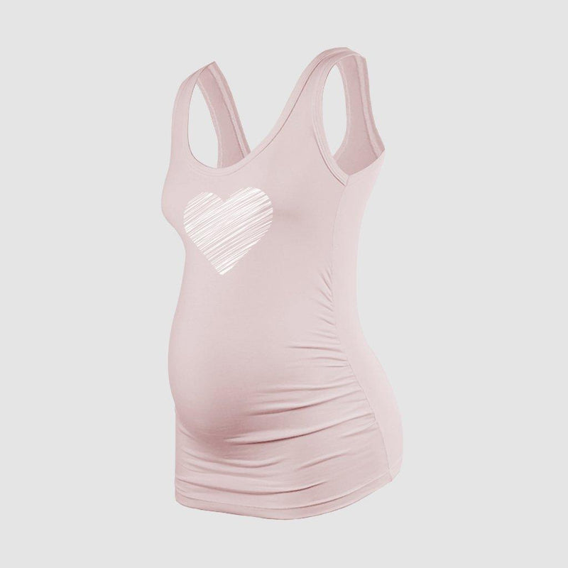 Top Estampado Materno - Corazón Rayas - Pliegues Laterales Ohm - Ohmamá Ropa de Maternidad
